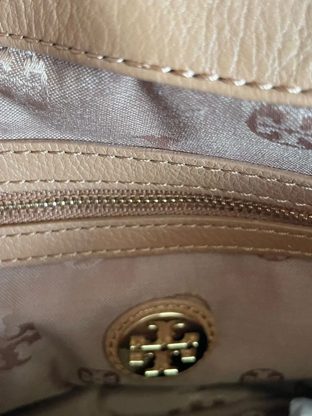 NWT Tory Burch Marion Whipstitch Leather Shoulder Bag in Saddle Brown